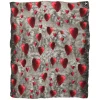 813 - Annalisa Giuntini - Cashmere Scarf with Many Red Hearts - Scarves and Foulard - Scarf of High Quality Luxury - Avvenice