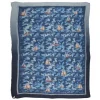 813 - Annalisa Giuntini - Silk Scarf with Boats in Camouflage Blue - Scarves and Foulard - Scarf of High Quality Luxury - Avvenice