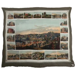 813 - Annalisa Giuntini - Silk Scarf with Citizen Landscapes - Scarves and Foulard - Scarf of High Quality Luxury - Avvenice