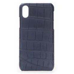 2 ME Style - Case Croco Blue - iPhone XS Max - Crocodile Leather Cover - Avvenice