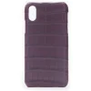 2 ME Style - Case Croco Bordeaux - iPhone X / XS - Crocodile Leather Cover - Avvenice
