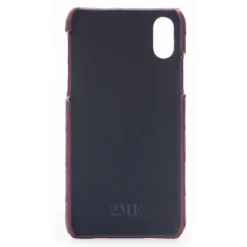 2 ME Style - Case Croco Bordeaux - iPhone XR - Crocodile Leather Cover - Avvenice