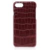 2 ME Style - Case Croco Bordeaux - iPhone 8 Plus / 7 Plus - Leather Cover - Avvenice