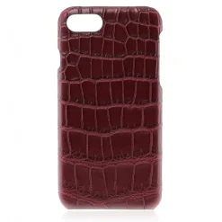 2 ME Style - Case Croco Bordeaux - iPhone 8 Plus / 7 Plus - Leather Cover - Avvenice