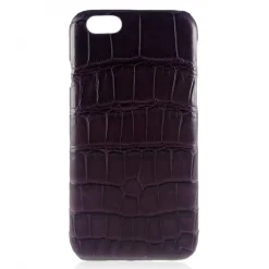 2 ME Style - Case Croco Dark Violet - iPhone 8 / 7 - Leather Cover - Avvenice