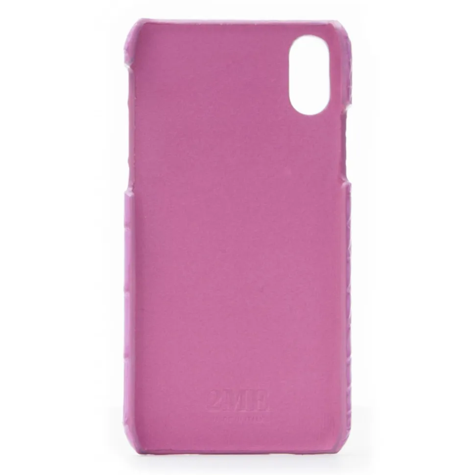 2 ME Style - Case Croco Fucsia - iPhone XS Max - Crocodile Leather Cover - Avvenice