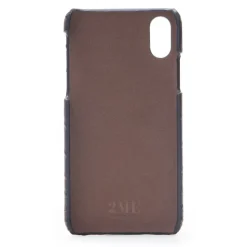 2 ME Style - Case Croco Marron - iPhone X / XS - Crocodile Leather Cover - Avvenice
