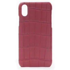 2 ME Style - Case Croco Rouge Vif - iPhone XR - Crocodile Leather Cover - Avvenice