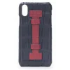 2 ME Style - Case Fingers Croco Black / Red - iPhone X / XS - Crocodile Leather Cover - Avvenice