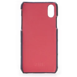 2 ME Style - Case Fingers Croco Black / Red - iPhone X / XS - Crocodile Leather Cover - Avvenice