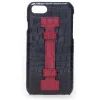 2 ME Style - Case Fingers Croco Black / Red - iPhone 8 Plus / 7 Plus - Crocodile Leather Cover - Avvenice