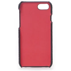 2 ME Style - Case Fingers Croco Black / Red - iPhone 8 Plus / 7 Plus - Crocodile Leather Cover - Avvenice