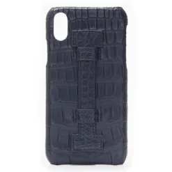 2 ME Style - Case Fingers Croco Black / Black - iPhone X / XS - Crocodile Leather Cover - Avvenice
