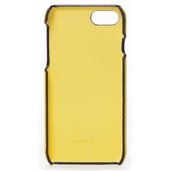 2 ME Style - Case Fingers Leather Yellow / Croco Orange - iPhone 8 / 7 - Crocodile Leather Cover - Avvenice
