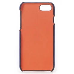 2 ME Style - Case Fingers Leather Blue / Croco Arancione - iPhone 8 / 7 - Crocodile Leather Cover - Avvenice