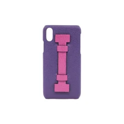 2 ME Style - Case Fingers Leather Purple / Fucsia - iPhone X / XS - Leather Cover - Avvenice