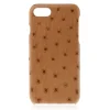 2 ME Style - Case Ostrich Cognac - iPhone 8 / 7 - Leather Cover - Avvenice