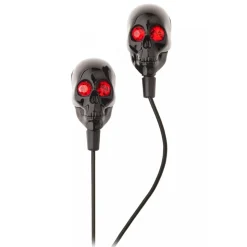 2 ME Style - Earphones In-Ear Black Skull & Swarovski Crystals - Avvenice