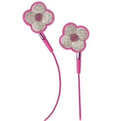 2 ME Style - Earphones In-Ear Pink Flowers Swarovski - Avvenice