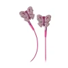 2 ME Style - Earphones In-Ear Pink Butterfly Swarovski - Avvenice