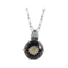 Ab Ove - Pendant in Silver with with Fumè Quartz Stone ct 20 - Iris Collection - Handcrafted Necklace - High Quality Luxury - Avvenice