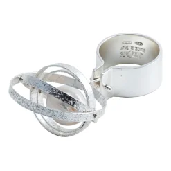 Ab Ove - Ring in Silver with River Baroque Pearl - Kinetic Collection - Handcrafted Ring - High Quality Luxury - Avvenice