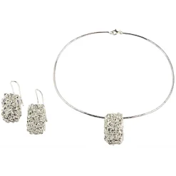 Ab Ove - Twine Rectangular Earrings in Silver - Twine Collection - Handcrafted Earrings - High Quality Luxury - Avvenice