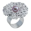 Ab Ove - Twine Round Ring in Silver with Pink River Pearl - Twine Collection - Handcrafted Ring - High Quality Luxury - Avvenice