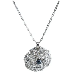 Ab Ove - Twine Round Small Pendant in Silver with River Pearl - Twine Collection - Handcrafted Necklace - High Quality Luxury - Avvenice