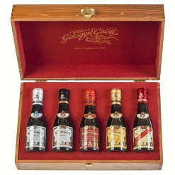 Acetaia Giuseppe Giusti - Modena 1605 - 5 Champagnottine - Wooden Gift Collections - Balsamic Vinegar of Modena I.G.P. - Avvenice