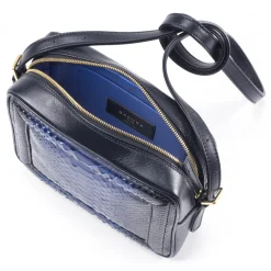 Aleksandra Badura - Camera Bag - Python & Calfskin Mini Bag - Blue - Luxury High Quality Leather Bag - Avvenice