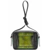 Aleksandra Badura - Camera Bag - Python & Calfskin Mini Bag - Onyx & Green - Luxury High Quality Leather Bag - Avvenice
