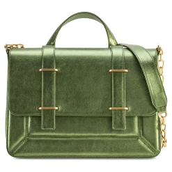 Aleksandra Badura - Candy Bag Postina - Calfskin Shoulder Bag - Olive - Luxury High Quality Leather Bag - Avvenice