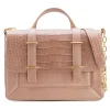 Aleksandra Badura - Candy Bag Postina - Alligator & Calfskin Shoulder Bag - Blush - Luxury High Quality Leather Bag - Avvenice