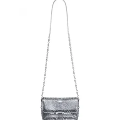 Aleksandra Badura - Candy Bag Mini - Python Shoulder Bag - Silver - Luxury High Quality Leather Bag - Avvenice