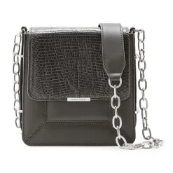 Aleksandra Badura - Candy Bag - Lizard & Crockodile Shoulder Bag - Graphite - Luxury High Quality Leather Bag - Avvenice