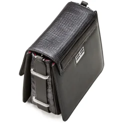 Aleksandra Badura - Candy Bag - Lizard & Crockodile Shoulder Bag - Graphite - Luxury High Quality Leather Bag - Avvenice