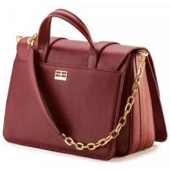 Aleksandra Badura - Candy Bag Postina - Calfskin Shoulder Bag - Marsala - Luxury High Quality Leather Bag - Avvenice