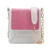 Aleksandra Badura - Candy Bag - Stingray & Calfskin Shoulder Bag - Pink and White Ice - Luxury High Quality Leather Bag - Avvenice