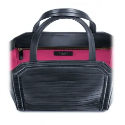 Aleksandra Badura - Clio Bag - Calfskin & Eel Bag - Midnight Blue - Luxury High Quality Leather Bag - Avvenice