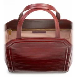 Aleksandra Badura - Clio Bag - Calfskin & Eel Bag - Marsala - Luxury High Quality Leather Bag - Avvenice