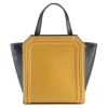 Aleksandra Badura - Clio Mini Bag - Calfskin & Goatskin Shopper Bag - Mustard & Onyx - Luxury High Quality Leather Bag - Avvenice