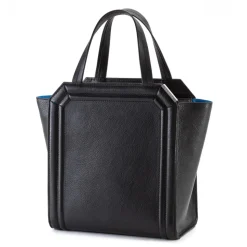 Aleksandra Badura - Clio Mini Bag - Goatskin Shopper Bag - Onyx - Luxury High Quality Leather Bag - Avvenice