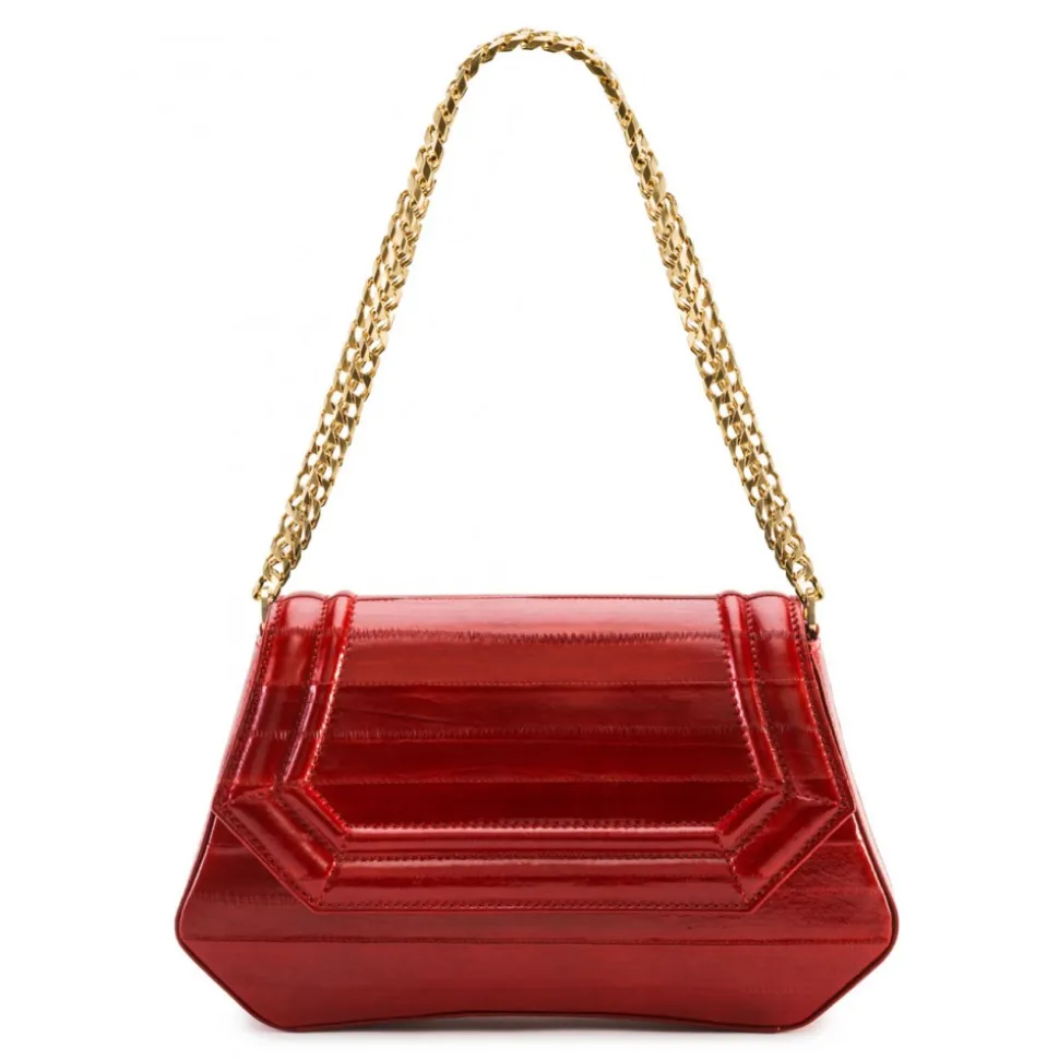 Aleksandra Badura - Etoile Bag - Eel Shoulder Bag - Red - Luxury High Quality Leather Bag - Avvenice