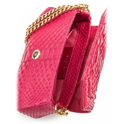 Aleksandra Badura - Etoile Mini Bag - Python Shoulder Bag - Fuchsia - Luxury High Quality Leather Bag - Avvenice