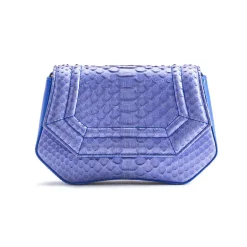 Aleksandra Badura - Etoile Mini Bag - Python Shoulder Bag - Denim - Luxury High Quality Leather Bag - Avvenice