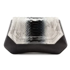 Aleksandra Badura - Etoile Bag - Python Shoulder Bag - Black & White - Luxury High Quality Leather Bag - Avvenice
