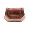 Aleksandra Badura - Etoile Mini Bag - Python & Calfskin Shoulder Bag - Blush & Marsala - Luxury High Quality Leather Bag - Avvenice