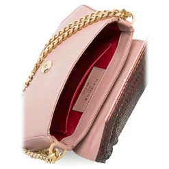 Aleksandra Badura - Etoile Mini Bag - Python & Calfskin Shoulder Bag - Blush & Marsala - Luxury High Quality Leather Bag - Avvenice