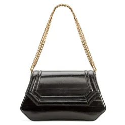 Aleksandra Badura - Etoile Bag - Eel Shoulder Bag - Carbon Black - Luxury High Quality Leather Bag - Avvenice